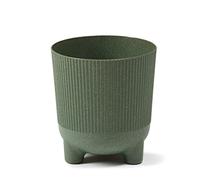 Lamela ARIA ECO WOOD JUMPER Flowerpot Herb Plant New Season 2022 Balcony Garden Container Bucket Unique Surface Design Origina Kids Room impress? (Ø 18 cm, Forest green)