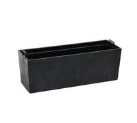 Lamela™ Begonia Window Box Black Concrete Stone Effect Resin Planter With Removable Liner L56.1 W19 H19.5Cm
