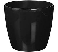 Lamela Magnolia Round Vase, 21 x 18.5 cm, Black