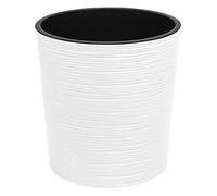 LAMELA Plastic Flower Pot Diameter 30 cm with Inner Pot 12.5 L Ribbed White