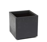 LAMELA Plastic Plant Pot with Wheels, 40 cm, 36 L, Black Concrete Look