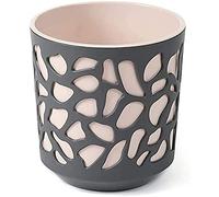Lamela Pot or Planter, Anthracite and Light Beige