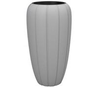 Lamela™ Ribbed Gaja Large Vase Stone Grey Planter With Removable Liner D40 H78Cm