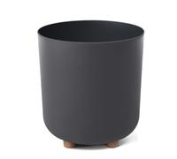 LAMELA Round Plant Bowl with Stylish Feet, Robust Plastic, Diameter 19 cm x Height 21 cm, 4.5 L, Weatherproof and Easy to Clean, for Indoor and Outdoor Use, Anthracite