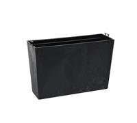 Lamela™ Werbena Black Concrete Rectangular Trough Plant Pot, Stone Effect Resin Indoor And Outdoor Planter L56.1 W19 H36.3