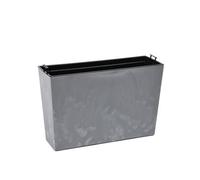 Lamela™ Werbena Light Grey Concrete Rectangular Trough Plant Pot, Stone Effect Resin Indoor And Outdoor Planter L56.1 W19 H36.2Cm