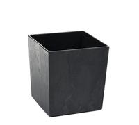 Lamela™ Yukka Black Concrete Square Plant Pot, Stone Effect Resin Indoor And Outdoor Planter L30 W30 H30.5Cm