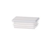 Lamellar plugs End caps for rectangular pipe 50x30 mm 10 pcs. White RAL 9010 Plastic End Caps 5x3 cm EMFA ®