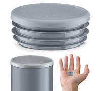 Lamellar plugs End caps for round pipe 19 mm 10 pcs. Gris RAL 7040 Plastic End Caps 1,9 cm EMFA ®