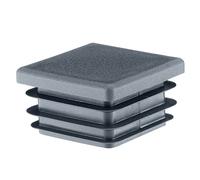 Lamellar plugs End caps for square pipe 20x20 mm 1 pcs. Anthracite RAL 7016 Plastic End Caps 2x2 cm EMFA ®