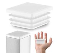 Lamellar plugs End caps for square pipe 50x50 mm 1 pcs. White RAL 9010 Plastic End Caps 5x5 cm EMFA ®