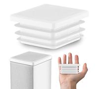 Lamellar plugs End caps for square pipe 70x70 mm 1 pcs. White RAL 9010 Plastic End Caps 7x7 cm EMFA ®