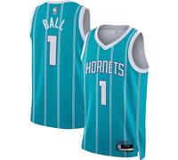 LaMelo Ball Charlotte Hornets NBA Children's Youth 8-20 Teal Icon Edition Swingman Jersey, Trace Of Paradise, 10-12