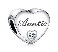 LaMenars Grand Daughter & Mother Family Members Charm - 925 Silver Pendants & Beads for Necklaces - Dangle Mother's Christmas Charm