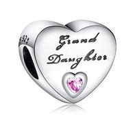LaMenars Grand Daughter Sister Mom & Mother Family Members Charm - 925 Silver Pendants & Beads for Necklaces - Dangle for Mother's Christmas Charms