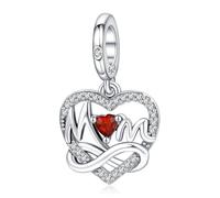 LaMenars Infinite Love Charm for 925 Sterling Silver for Women's Bracelets & Necklaces Dangle Pendant for Christmas Day Valentine's Day Mother's Day Gifts for Girls