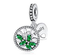 LaMenars Sterling Silver Family Tree Charm for Women's Bracelets & Necklaces - Pandora Style - Christmas, Valentine's, Mother's Day Gifts