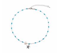 Lameybrt Cowrie shell Surfer Necklaces Beach Handmade Choker Hawaiian Summer Conch Necklace for Women, 18", Puka Shell, No Gemstone