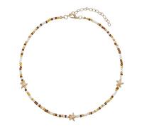 Lameybrt Cowrie shell Surfer Necklaces Beach Handmade Choker Hawaiian Summer Conch Necklace for Women, 18", Puka Shell, No Gemstone