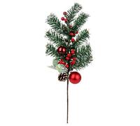 LAMF 5 Pack Red Berry Stems Artificial Pine Picks for Christmas Tree Decorations, Pine Cones Red Berries Christmas Floral Sprays Bendable Stems for Christmas Flower Arrangements Wreaths Decor