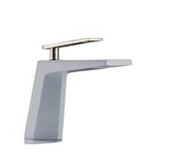 LAMGUL Faucet Modern Black and White Kitchen Tap with Hollow Shape Waterfall Design Single Handle Bathroom Basin Faucet Mixer 80015W tap