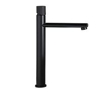 LAMGUL Faucet Modern Black Rose Gold Tall Bathroom Basin Faucet with Knurled Design 100% Brass Countertop Mounted Mixer tap