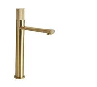 LAMGUL Faucet Modern Black Rose Gold Tall Bathroom Basin Faucet with Knurled Design 100% Brass Countertop Mounted Mixer tap