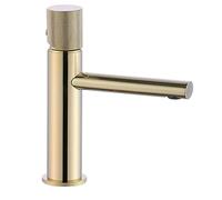 LAMGUL Faucet Modern Black Rose Gold Tall Bathroom Basin Faucet with Knurled Design 100% Brass Countertop Mounted Mixer tap