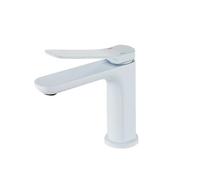 LAMGUL Faucet Modern Luxury Black and White Basin Faucet with Single Holder Single Hole Mounted Sink Taps Cold and Hot Mixer for Bathroom Tall Basin Tap Single Lever Monobloc Kitchen Mixer tap