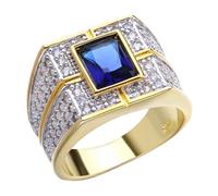 LAMGUL Gothic Blue Red Black Crystal Devil Dragon Claw Ring Men's Trend Exquisite Casual Street Cool Rider Ring Jewelry