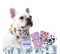 Lamiaraga Dog Cooling Bandana, Cooling Collar for Dogs, Waterproof Ice Pack Bandana for Summer, Adjustable for Small Medium Large Dogs, 2 Sets Reusable Ice Packs