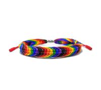 LAMIBEE Bisexual Pansexuality LGBT Proud Love Tibetan Wrist Wrap Bracelet | Amulet and Boho Rope Bracelet Bangles for Women Men Thread for Him and Her, 6.7 inches, Agate