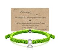 LAMIBEE Bracelet For A Cause, Awareness Ribbon Bangle Bracelets, Wristbands Get Well Soon, Protection Surfer String Bracelet for Men, Women Boho Amulet Style, M, No, crystal