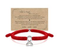 LAMIBEE Bracelet For A Cause, Awareness Ribbon Bangle Bracelets, Wristbands Get Well Soon, Protection Surfer String Bracelet for Men, Women Boho Amulet Style, M, No, crystal