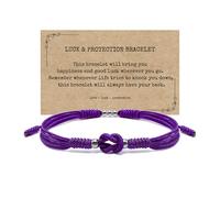 LAMIBEE Infinity Surfer Friendship Bracelet, Forever Love and Friendship with Multicolor Color, Lucky Tibetan Knot Protection String Woven, One Size, synthetic-fiber, no gemstone