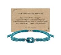LAMIBEE Infinity Surfer Friendship Bracelet, Forever Love and Friendship with Multicolor Color, Lucky Tibetan Knot Protection String Woven, One Size, synthetic-fiber, no gemstone
