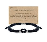 LAMIBEE Infinity Surfer Friendship Bracelet, Forever Love and Friendship with Multicolor Color, Lucky Tibetan Knot Protection String Woven, One Size, synthetic-fiber, no gemstone