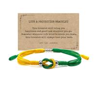 LAMIBEE Infinity Surfer Friendship Bracelet, Forever Love and Friendship with Multicolor Color, Lucky Tibetan Knot Protection String Woven, One Size, synthetic-fiber, no gemstone