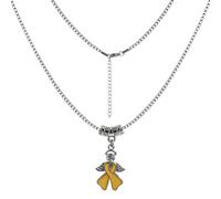 LAMIBEE Necklace for a Cause, Ribbon Awareness Necklace for Cancer Fighters and Warriors, Gift for Supporting Him and Her Patients, L, Cubic Zirconia, No Gemstone