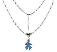 LAMIBEE Necklace for a Cause, Ribbon Awareness Necklace for Cancer Fighters and Warriors, Gift for Supporting Him and Her Patients, L, Cubic Zirconia, No Gemstone