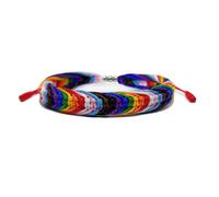 LAMIBEE Tibetan Bisexual LGBT Pansexuality Bracelet with Pride and Love | Bohemian Rope Charm and Bracelet for Women Men, Thread for Him and Her, Adjustable, Copper, Agate