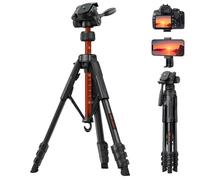 Lamicall 67inch Camera Tripod, Camera Stand - [Patented Rapid Leg Deployment] 170cm Lightweight Travel Tripod Camera, 3-Way Head 8kg Max Load, with Phone Holder & Carry Bag, for DSLR, GoPro