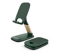 Lamicall Adjustable Phone Stand for Desk - Foldable Phone Holder Cradle Dock for iPhone Duo 18 17 16 15 14 Pro Max Plus Air, 13 12 Pro Max Mini, 11 Pro, Xs, Samsung S26, 4"-8" Mobile Phones - Green
