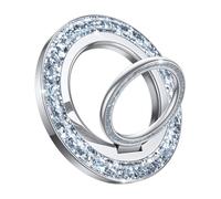 Lamicall Bling Magnetic Phone Ring Holder for MagSafe - [2026 Glitter Twinkle Ring] 360 Rotating Magnet Phone Grip Stand for iPhone 17 16 15 14 13 Pro/Pro Max/Plus/Air, Other with Metal Ring - Silver