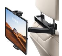 Lamicall Car Headrest Tablet Mount [Upgraded Lock] - Stretchable Car Tablet Holder, 360 Rotating Backseat Mount for Kids, fit iPad Pro 2024, Air 6, Mini, Switch, Phone, 4.7-13" Device - Black