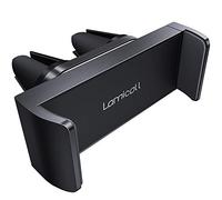 Lamicall Car Phone Holder, Universal Vent Mount - 360 Rotating Air Vent Cradle Stand for iPhone 16 15 14 Pro Max Plus, 13 12 Pro Max Mini, 11 Pro Xs XR X 8 7 6s, Samsung S21, Mobile Phones - Black