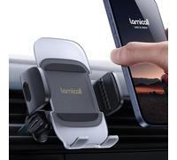 Lamicall Car Phone Holder Vent - [Translucent Design] Universal Car Phone Mount with Metal Hook, Air Vent Mobile Phone Holder for iPhone 17 16 15 14 13 Pro Max Plus Air Mini, Samsung S23, 4-7” phones