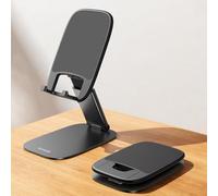 Lamicall Cell Phone Stand for Desk - [Ultra-Thin] Foldable Mobile Phone Holder, Height Adjustable Phone Stand for iPhone 17 16 15 14 13 12 Pro Max Plus Air Mini, Samsung S25 S24, 4"-8" Mobile Phones