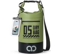 Lamicall Dry Bag, Waterproof Bag - [Robust & Anti-Scratch] 5L/10L/20L/30L/40L Waterproof Backpack with 100% Water Proof Phone Pouch, Floatable Drybag for Boat Swimming Kayaking Camping - Green(5L)