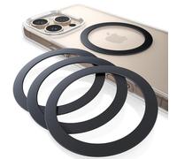 Lamicall for MagSafe Ring Sticker - [4 Pack] Ultra Strong Metal Ring, Magnetic Ring Support Wireless Charger Conversion Kit for iPhone 16/15/14/13/12/11 Series, Galaxy, Android Accessories - Black